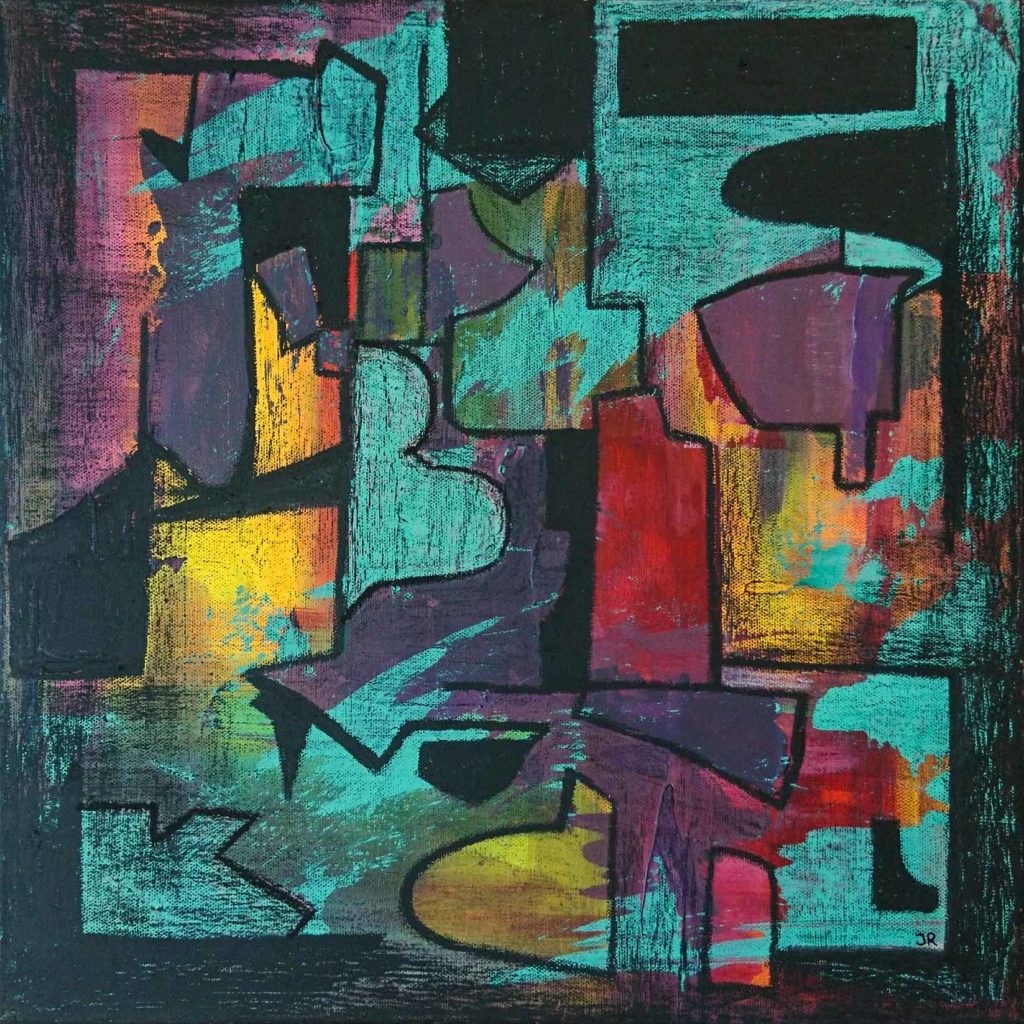 kerstin 2 acryl with oil crayons